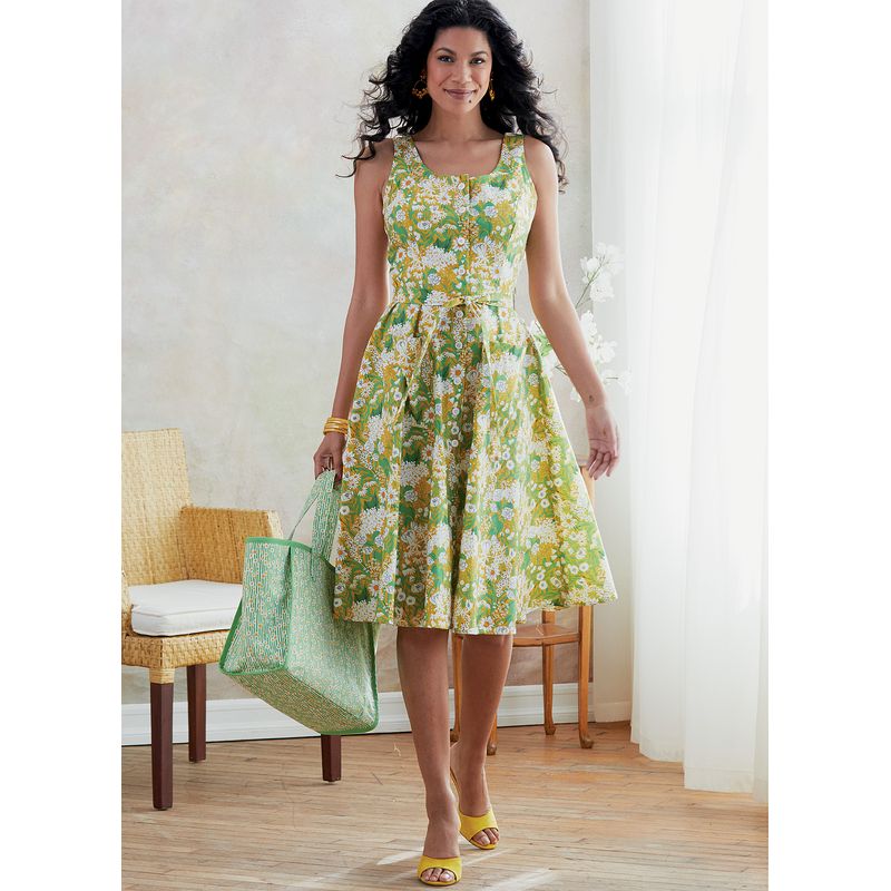 Patron Butterick 6674/A5 - Robe, ceinture et sac à main