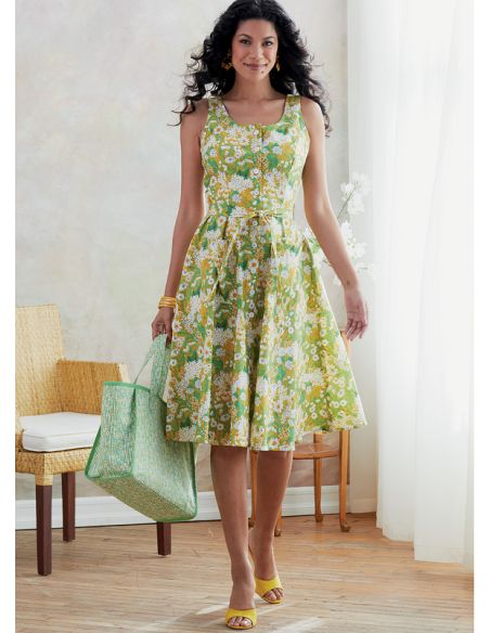 Patron Butterick 6674/A5 - Robe, ceinture et sac à main
