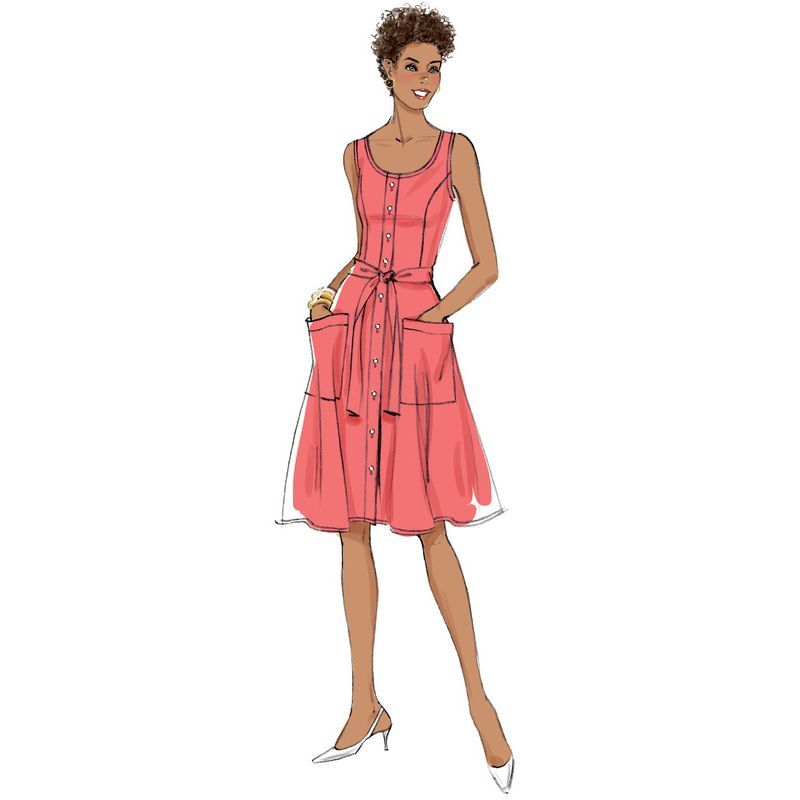 Patron Butterick 6674/A5 - Robe, ceinture et sac à main