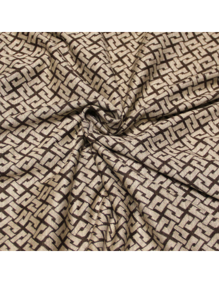 Jersey 100% viscose fantaisie - Labyrinthe élégant