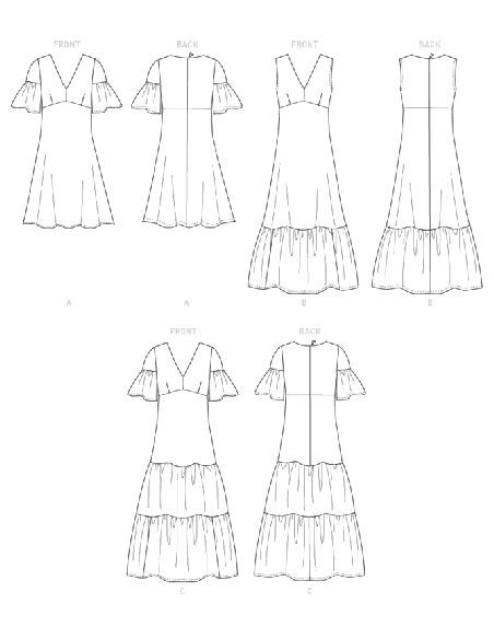 Patron Butterick 6678/A5 - Robe