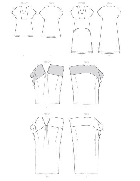 Patron Butterick 6683/Y - Tunique et caftan