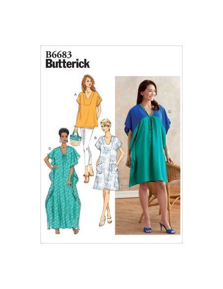 Patron Butterick 6683/Y - Tunique et caftan