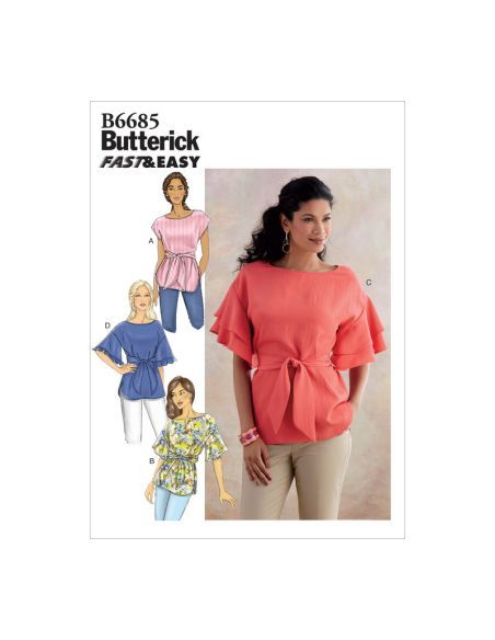Patron Butterick 6685/Y - Haut et ceinture
