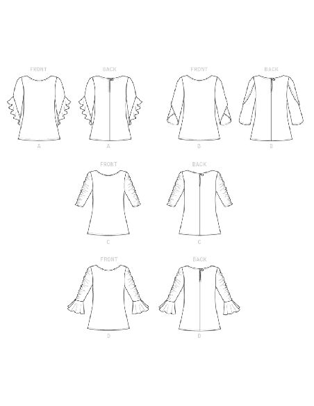 Patron Butterick 6687/Y - Haut