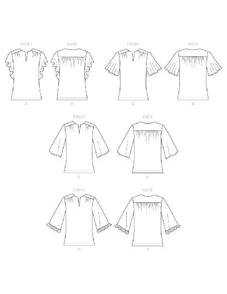 Patron Butterick 6688/E5 - Haut