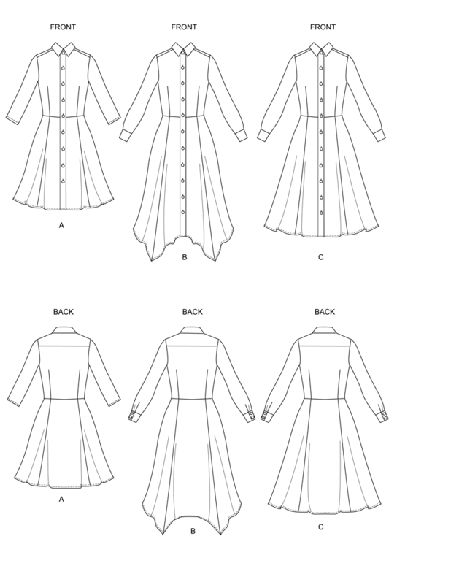 Patron Butterick 6702/A5 - Robe