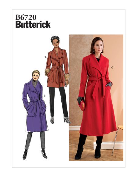 Patron Butterick 6720/XY- Vêtement de dessus et ceinture