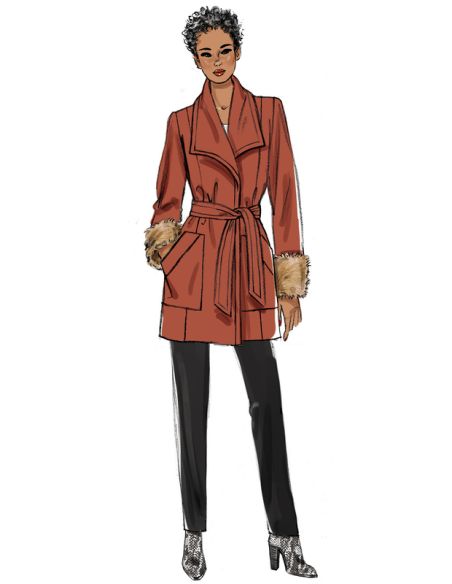 Patron Butterick 6720/XY- Vêtement de dessus et ceinture