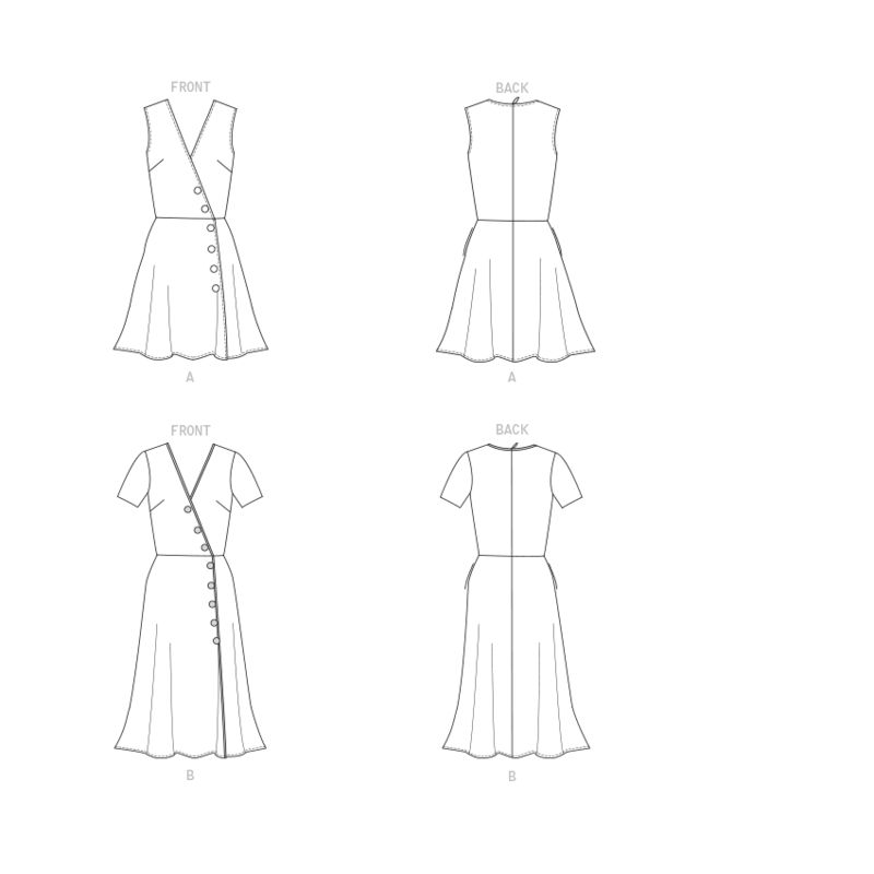 Patron Butterick 6727/A5 - Robe