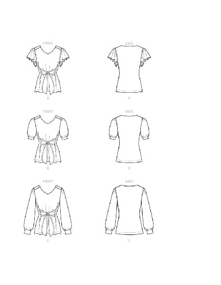 Patron Butterick 6731/A5 - Haut