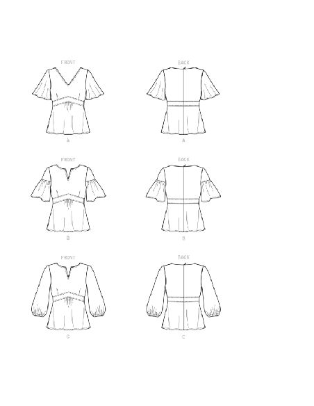 Patron Butterick 6732/A5 - Haut