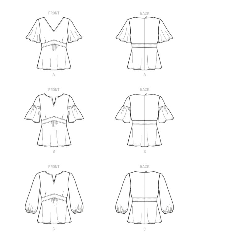 Patron Butterick 6732/A5 - Haut