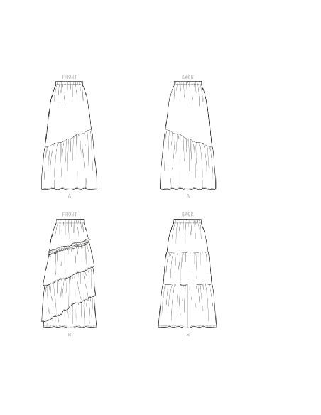 Patron Butterick 6736/Y - Jupe