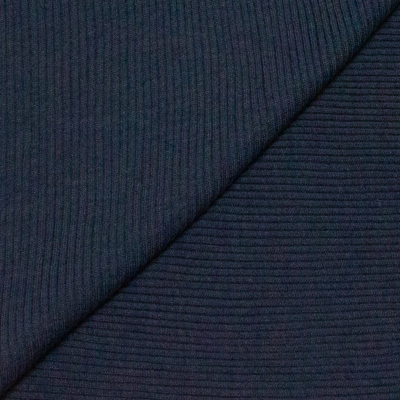 Jersey tubulaire 100% coton mercerisé - Bleu canard