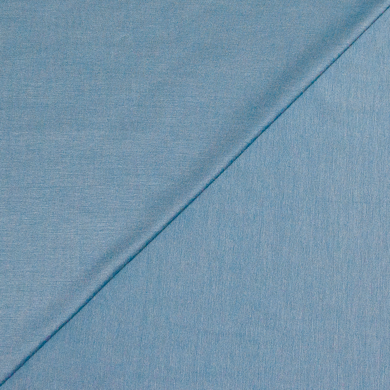 Jersey tubulaire 100% coton mercerisé - Bleu layette