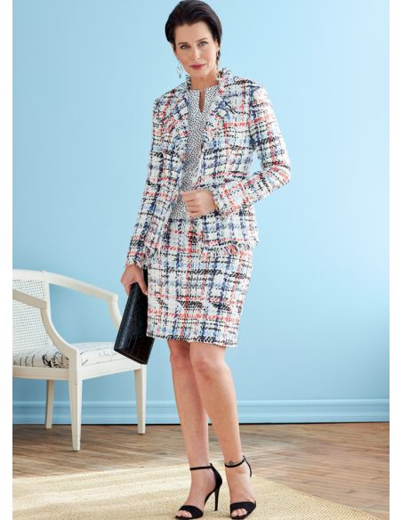Patron Butterick 6738/A5 - Veste, robe, haut, jupe et pantalon