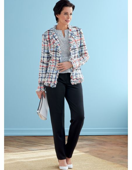 Patron Butterick 6738/A5 - Veste, robe, haut, jupe et pantalon