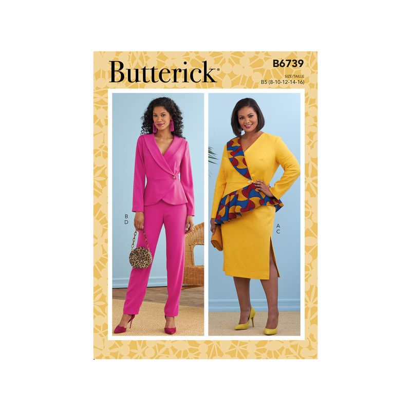 Patron Butterick 6739/B5 - Veste, jupe et pantalon