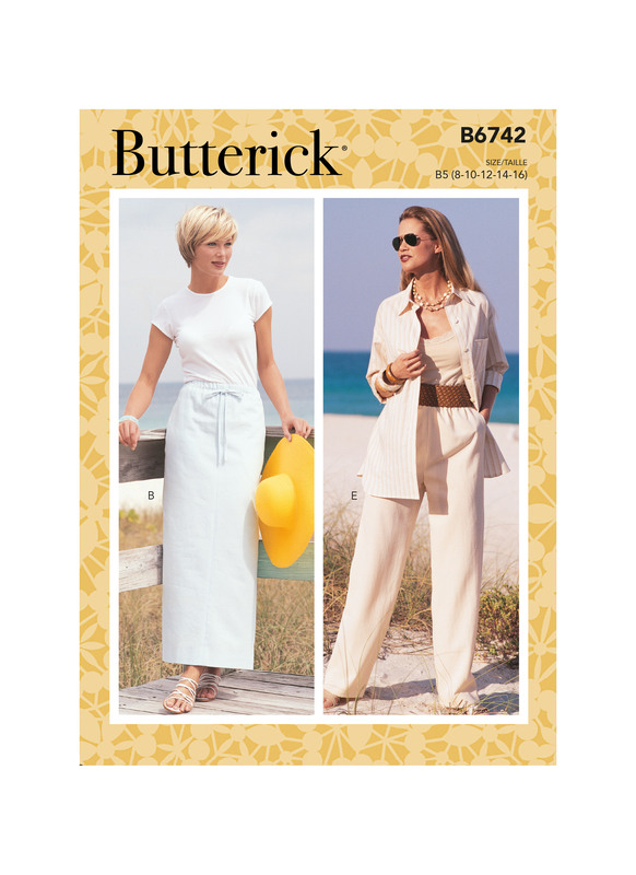 Patron Butterick 6742/B5 - Jupe et pantalon