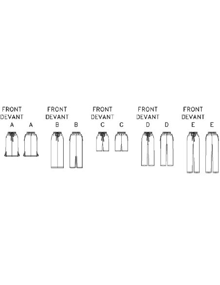 Patron Butterick 6742/B5 - Jupe et pantalon