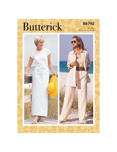 Patron Butterick 6742/B5 - Jupe et pantalon