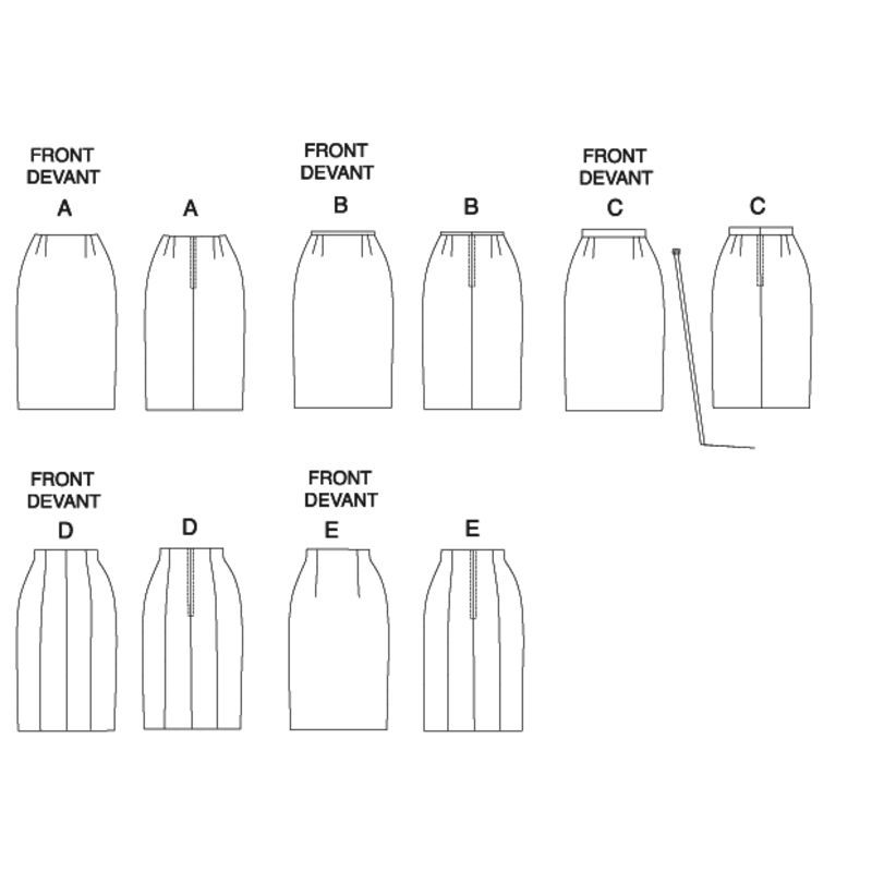 Patron Butterick 6746/BB - Jupe et ceinture