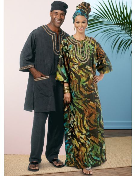 Patron Butterick 6748/XM - Tunique, caftan, pantalon, chapeau et bandeau