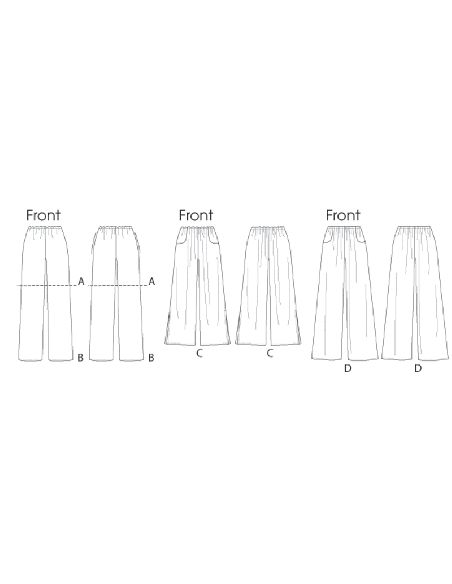 Patron Butterick 6750/Y - Pantalon