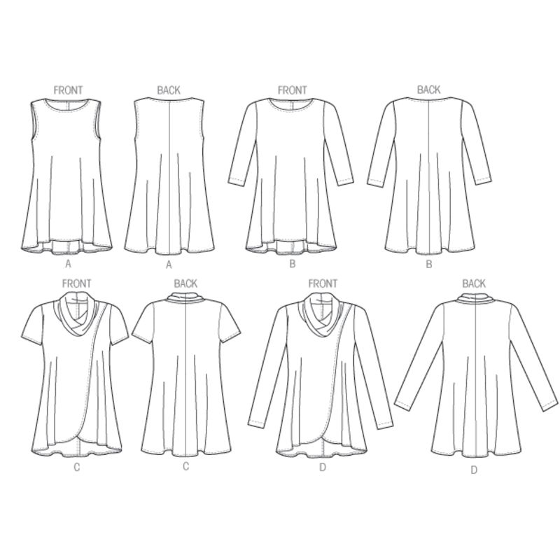 Patron Butterick 6752/Y - Tunique