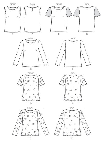 Patron Butterick 6754/B5 - Haut