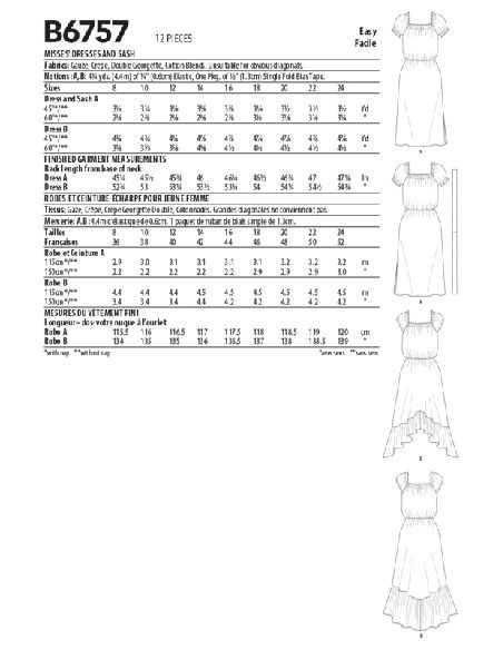 Patron Butterick 6757/B5 - Robe