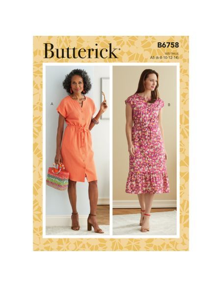 Patron Butterick 6758/A5 - Robe