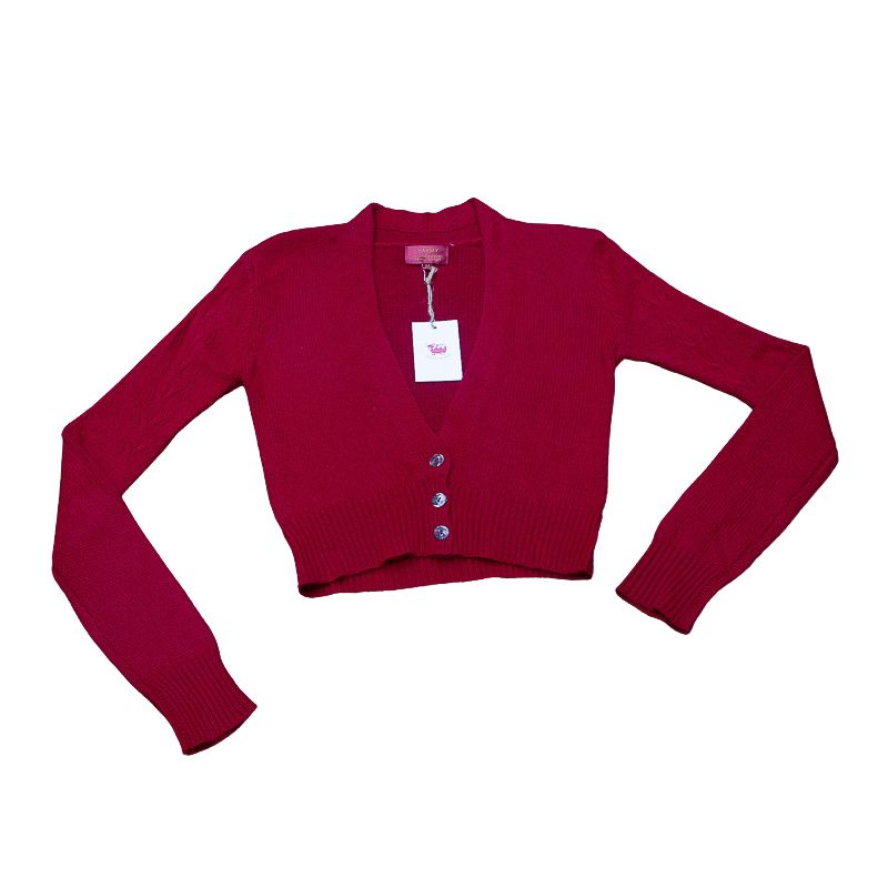 Gilet court 100% Yak - Rouge (Taille XL)