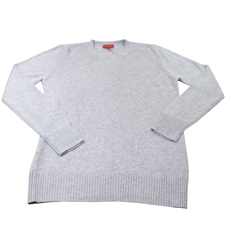 Pull tricot col rond 100% Yak - Gris (Taille XL)