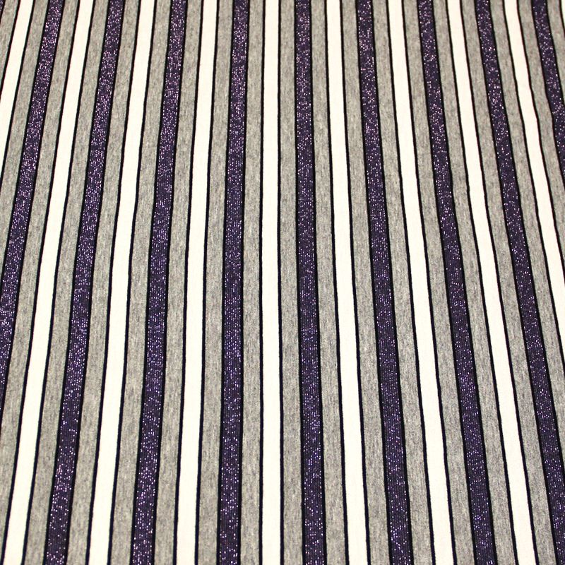 Jersey viscose - Rayure scintillante violette