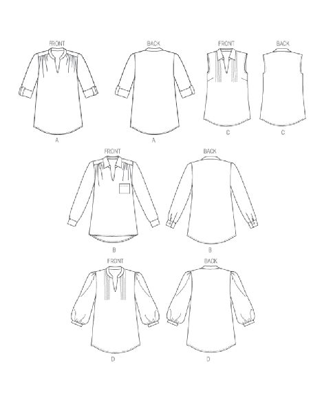 Patron Butterick 6801/B5 - Haut