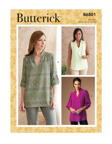 Patron Butterick 6801/B5 - Haut