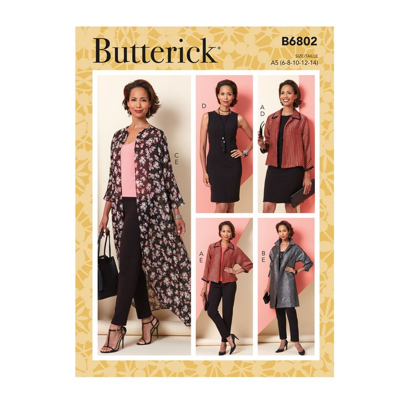 Butterick 6802/A5 - Veste, robe et pantalon