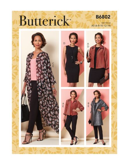 Butterick 6802/A5 - Veste, robe et pantalon