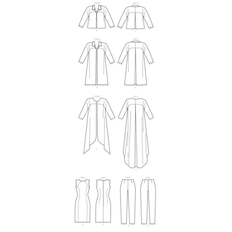 Butterick 6802/A5 - Veste, robe et pantalon