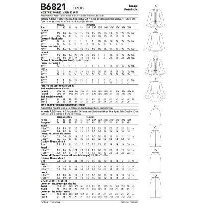 Patron Butterick 6821/B5 - Veste et jupe 2