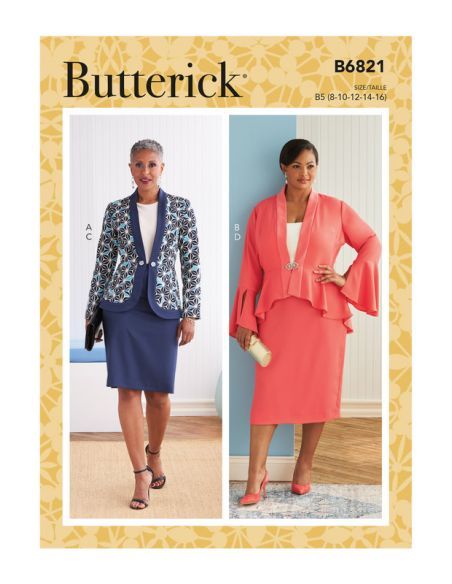 Patron Butterick 6821/B5 - Veste et jupe