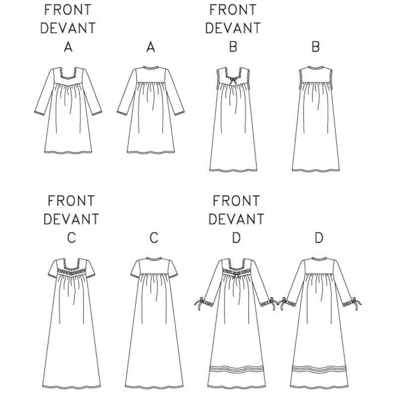 Butterick 6838/XS - Chemise de nuit