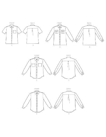 Patron Butterick 6841/XM - Chemise