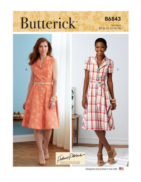 Patron Butterick 6843/B5 - Robe chemisier