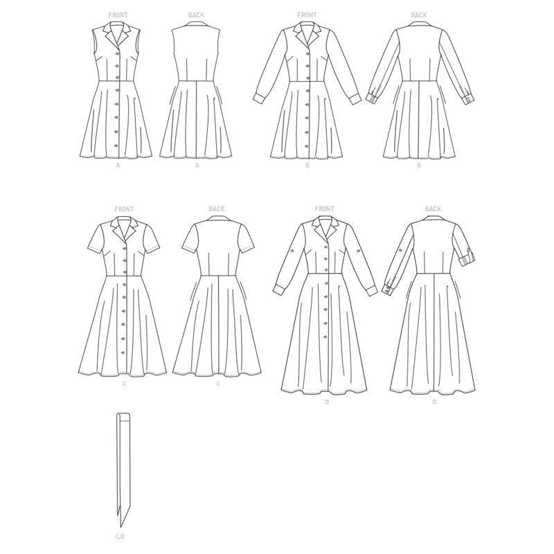 Patron Butterick 6843/B5 - Robe chemisier