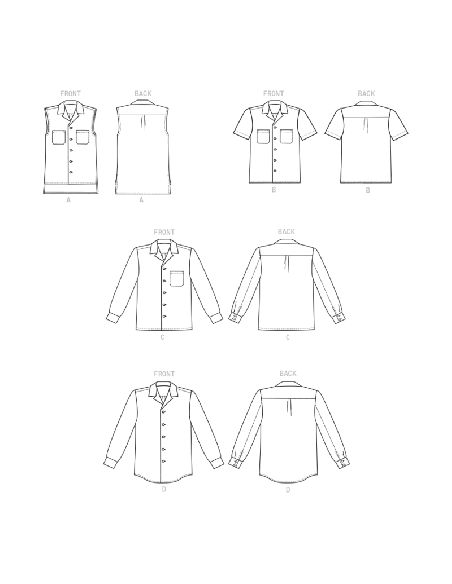 Patron Butterick 6846/XM - Chemise