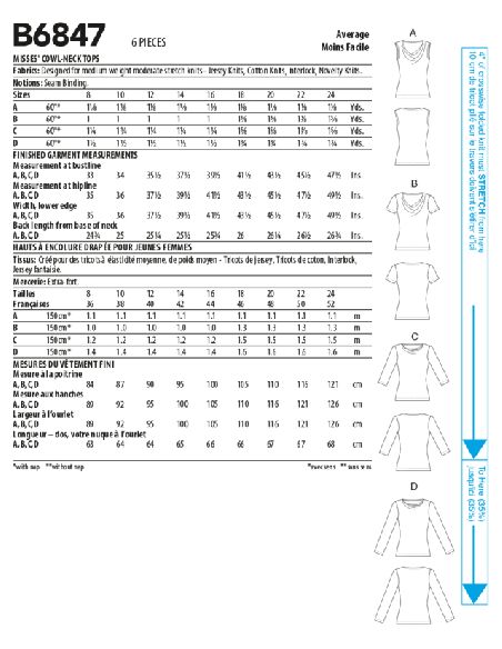 Patron Butterick 6847/B5 - Haut