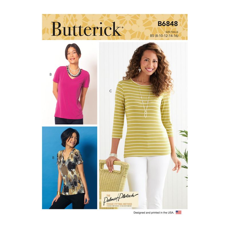 Patron Butterick 6848/B5 - T-shirt et débardeur